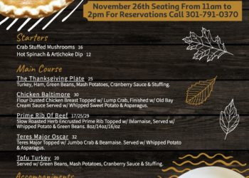 Harpers south park thanksgiving menu